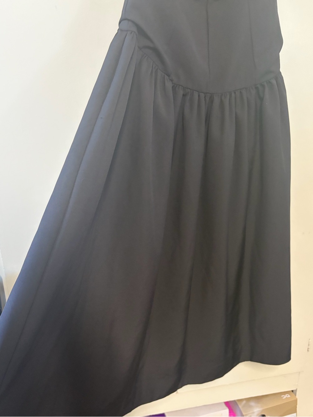 Club L London Marguerite Black Twisted Bardot Drop-Waist Maxi Dress 6 NWT - Picture 8 of 15